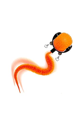 Zocmmi Cat Toy, Interactive Ball, Smart, Electronic, Automatic, USB-C, Orange, Zocmmi®