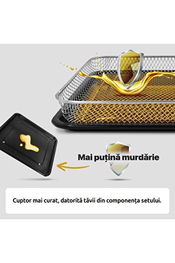 ALBATROS Set Tava + Cos Air Fryer, pentru cuptor