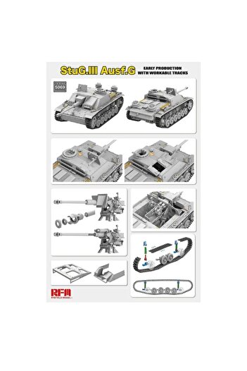 Choice طقم نموذج بلاستيكي من إنتاج ريفيلد RM5069 بمقياس 1/35 من طراز StuG. III Ausf. G مع أداة عمل...