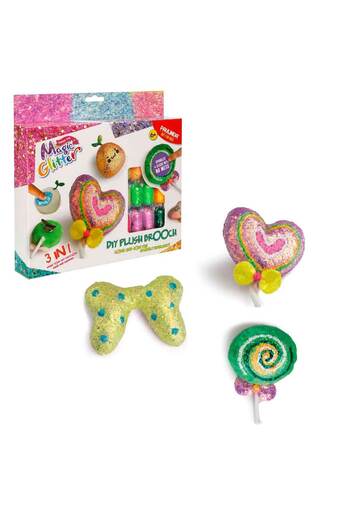 Sunman 3in1 Magic Glitter Plush Brooch Design Set
