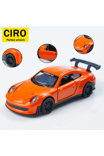 Choice1 911Orange 1:43 Miniature Metal Die-Cast Sports Car Alloy Luxury Two-Door Model Boy Toy Highly Detail