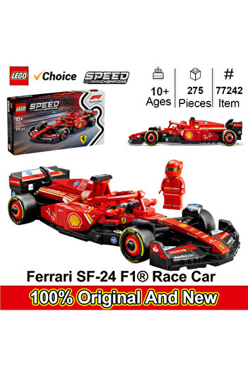 Choice ليجو 77242 سبيد تشامبيونز فيراري SF-24 F1 سباق السيارات - مجموعات بناء للأطفال، فيراري F1