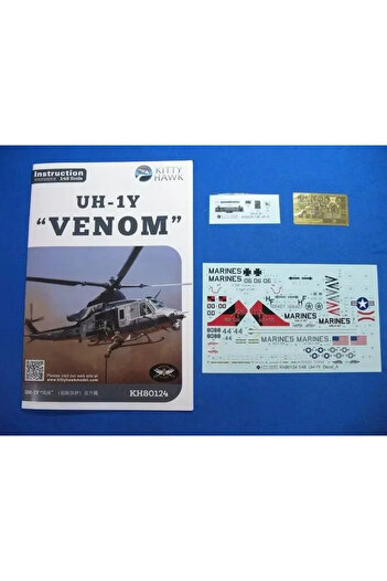Choice Kitty Hawk 80124 Venom UH-1Y 1/48 Scale- Assembly plastics model kit