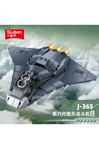 Sluban 159pcs no box 159PCS Air Force The Sixth Generation Stealth Fighter Jet Model Building Blocks