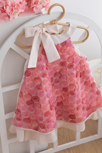 PİTABABY Rose Kız Çocuk Çiçekli Bloom Elbise