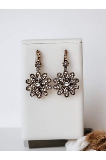 FAYRA ACCESSORIES أقراط على شكل زهرة من حجر الزركون