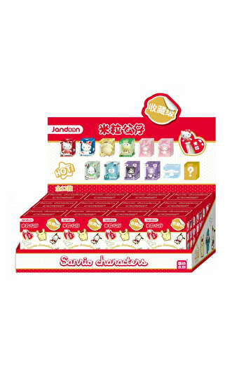 Choice one set 12 pcs Sanrio Family Rice Doll Blind Box Hello Kitty Kuromi Mini Small Hand Collection Deskt