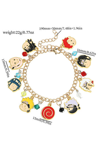 Choice NARUTO bracelet Trendy Anime NARUTO Bracelet Cartoon Figure Hatake Kakashi Uzumaki Naruto Hyūga Hina