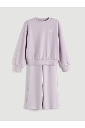 LC Waikiki Lcw Kidslila Crew Neck Girls' Sweatshirt and Sweatpants