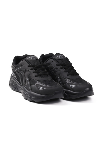 KAJILA Men's Black Casual Sports Shoes Comfortable Walking Running Sneaker Lightweight Sole