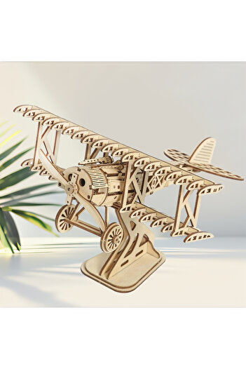 Choice 3D Wooden Puzzle Aircraft Model Kit DIY Assembly Bi-Plane Building Kits Home Decor Crafts Gift fo...