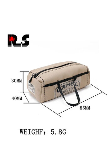Choice C 1:10 Mini Luggage Bag for TRX-4 SCX10 D90 90046 RC Car, Simulated Handbag Decor, Scale Crawler Ac.