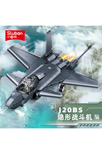 Sluban 169pcs no box 169PCS Air Force The Fifth Generation Stealth Fighter Jet Model Building Blocks