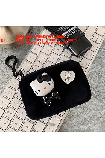 Miniso Hello Kitty Sanrio Hellokitty Plush Coin Purse Y2K Cute Cartoon KT Cat Headphone Bag Fashion Cosmeti