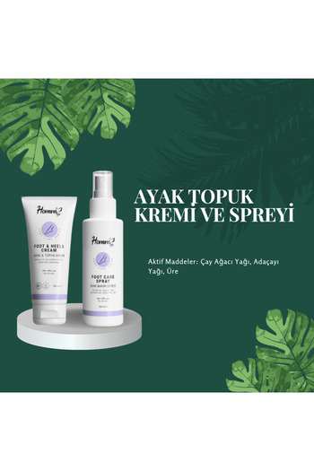 Homm Bitkisel Ayak topuk kremi ve spreyi