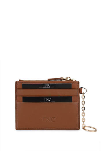 Tamer Tanca Unisex Genuine Leather Tan Card Holder