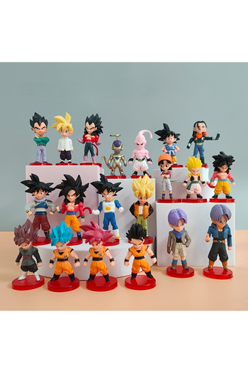 BANDAI 20 pcs Dragon Ball Figures Saiyan Goku Mini Anime Figure 20 Styles Toys Anim Models For Children's B