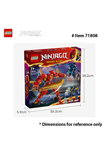 Choice 71808 LEGO 71808 Kai’s Elemental Fire Mech , Mini Ninja Toy for Kids with Customizable Red Ninja Fi
