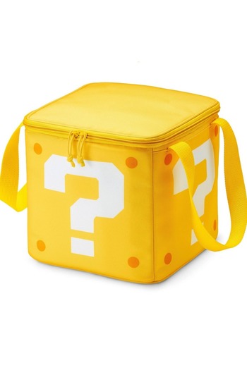 BANDAI Yellow Super Mario Question Mark Storage Bag Backpack Insulated Box High Capacity Outdoor Picnic Sto
