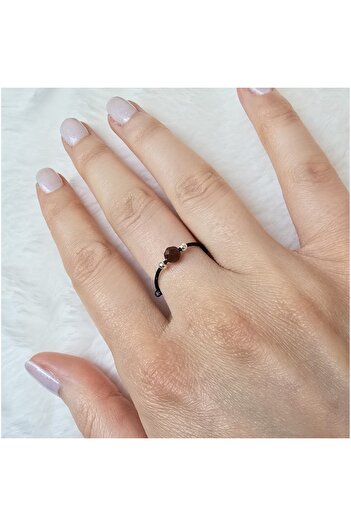 Lexy's Boutique Inel ajustabil din argint, Lexy's Boutique, pietre sempretioase granat