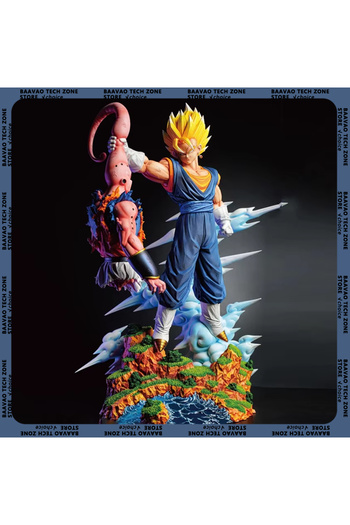 Choice1 no box WHITE Anime Dragon Ball Son Goku Figure Super Saiyan Goku Vs Majin Buu Action Figures Statue