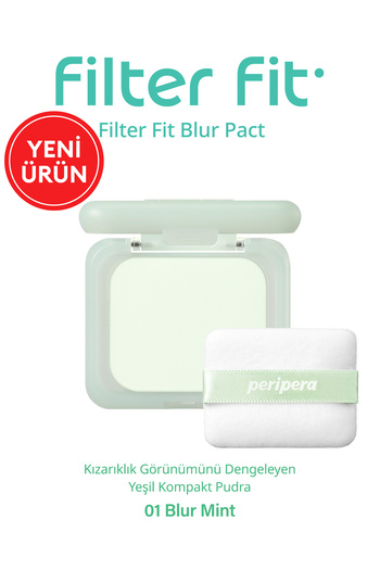 PERIPERA Blur Effect Tone Equalizer Green Compact Powder Filter Fit Blur Pact (01 Blur Mint)