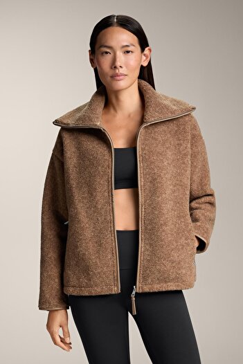 Oysho Boxy faux-shearling jacket
