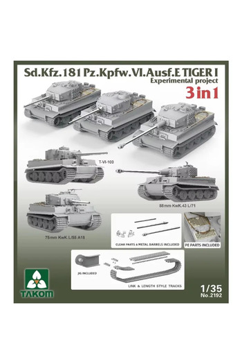 Choice TAKOM 2192 مقياس 1/35 Sd.Kfz181 Pz.Kpfw.VI Ausf.E Tiger I مشروع تجريبي 3 في 1 تجميع ...
