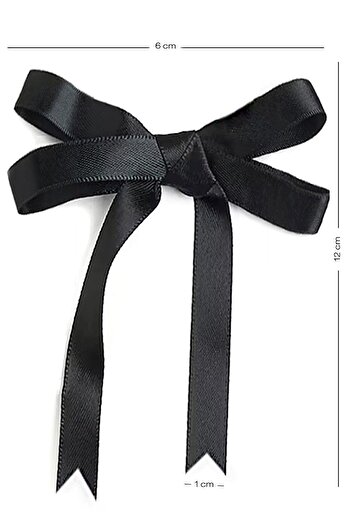 hapshoe 10 Pieces Black Satin Bow Decoration Small Ribbon Set