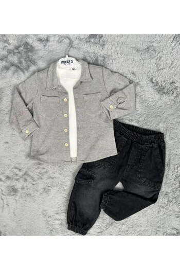 asiltr 3-Piece Seasonal Men's Set with Line Detail