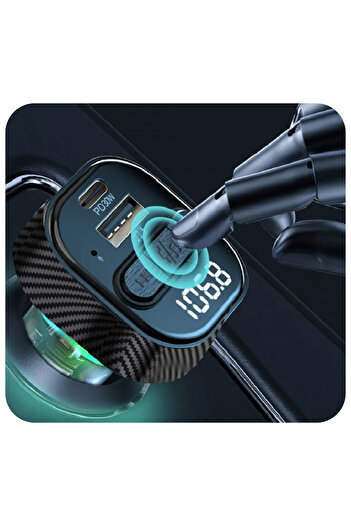 GENAX Araç İçi FM Transmitter Kablosuz Müzik ve Hızlı Şarj