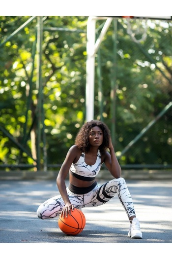 Joana Adaiya White Fitness Leggings