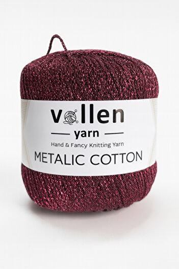 vollen yarn Premium Metallic Cotton Glitter Hand Knitting Yarn – Glitter Yarn, 50 g 100 M, – Evening Dress Bag Yarn, Supla Yarn,