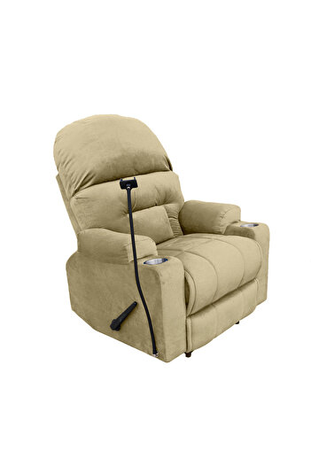 Lazy Vibes Velvet Rocking Cinematic Recliner Chair with Phone & Cups Holder | NZ80 PLUS