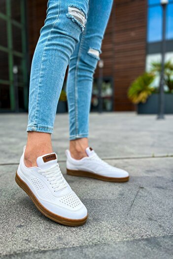 pabucmarketi Lace-Up Men's Casual Shoes White