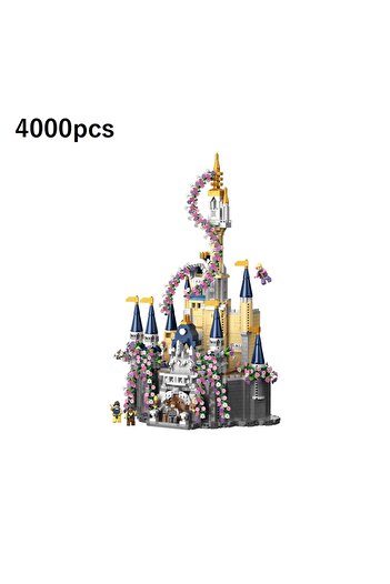 Choice 4000pcs HN011 Creative Fairy Tale Princess Castle Mini Building Blocks Tabletop Decoration Building