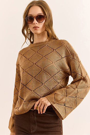 Olalook Women's Biscuit Openwork Spanish Sleeve Knitwear Sweater Kzk-19000999