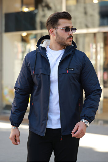 Boymen Men's Coat with Fur Inside Thick Waterproof Coat Premium Coat
