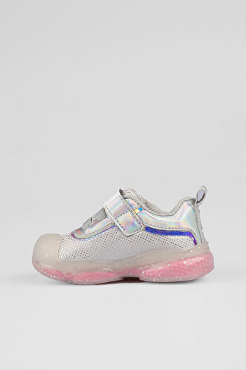 Vicco Pety Orthopedic Baby Girl White Lighted Comfortable Sneaker