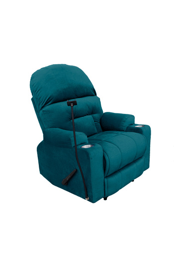 Lazy Vibes Velvet Rocking Cinematic Recliner Chair with Phone & Cups Holder | NZ80 PLUS