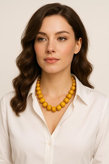 New Obsessions Women's Necklace with Big Beads - 20mm Beads