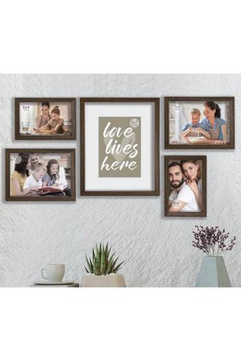 BLA BLA FOAM Set 5 Rame Foto, BLA BLA FOAM®, Colaj Familie, doar de perete, pentru birou, living, dormitor, mari
