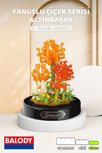 balody Fanuslu Flower Series – Golden Firefly Building Block Set (440 Pieces)