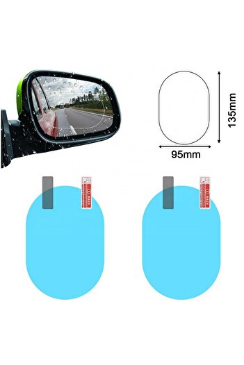 zola Set of 2 mirror protection films, Zola®, self-adhesive, anti-static, easy to use, 13.5x9.5 cm