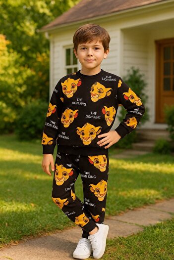 Fox Moda Boy's Seasonal Top and Bottom Set with Lion King Print
