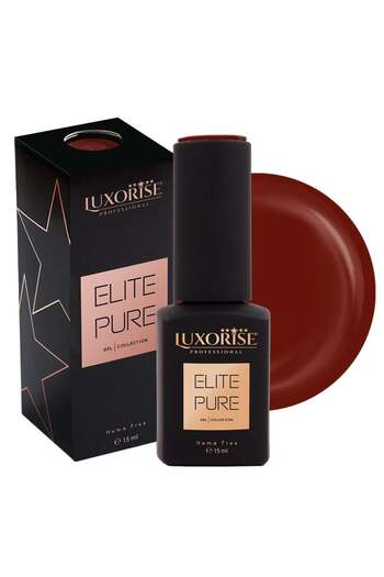 LUXORISE Semi-permanent nail polish Hema Free ELITE PURE- Majestic Burgundy, 15ml