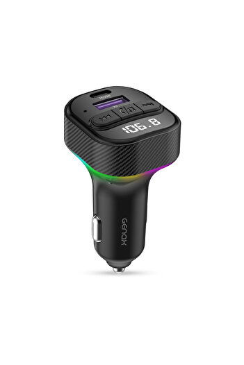 GENAX Araç İçi FM Transmitter Kablosuz Müzik ve Hızlı Şarj