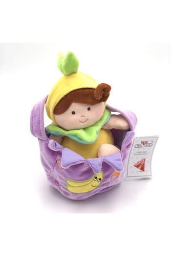 OEM Plush toy Purple bag with doll 23x20 cm