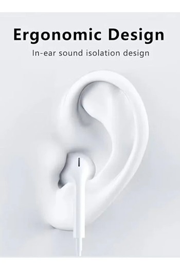 Primo Plus Wired In-Ear Earphones for Apple iPhone White