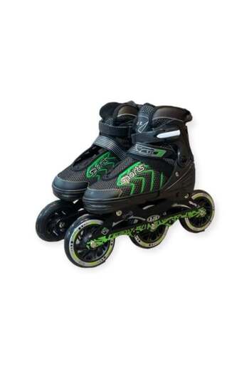 Skate - Black and Green Skating Shoes, Size 35 to 42